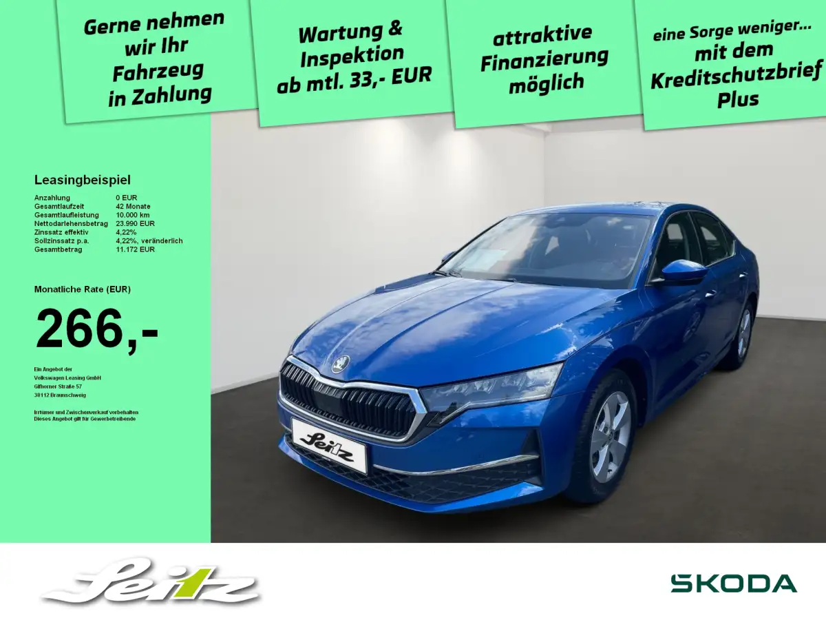 Skoda Octavia, Limousine, Benzin, Schaltgetriebe, Blau