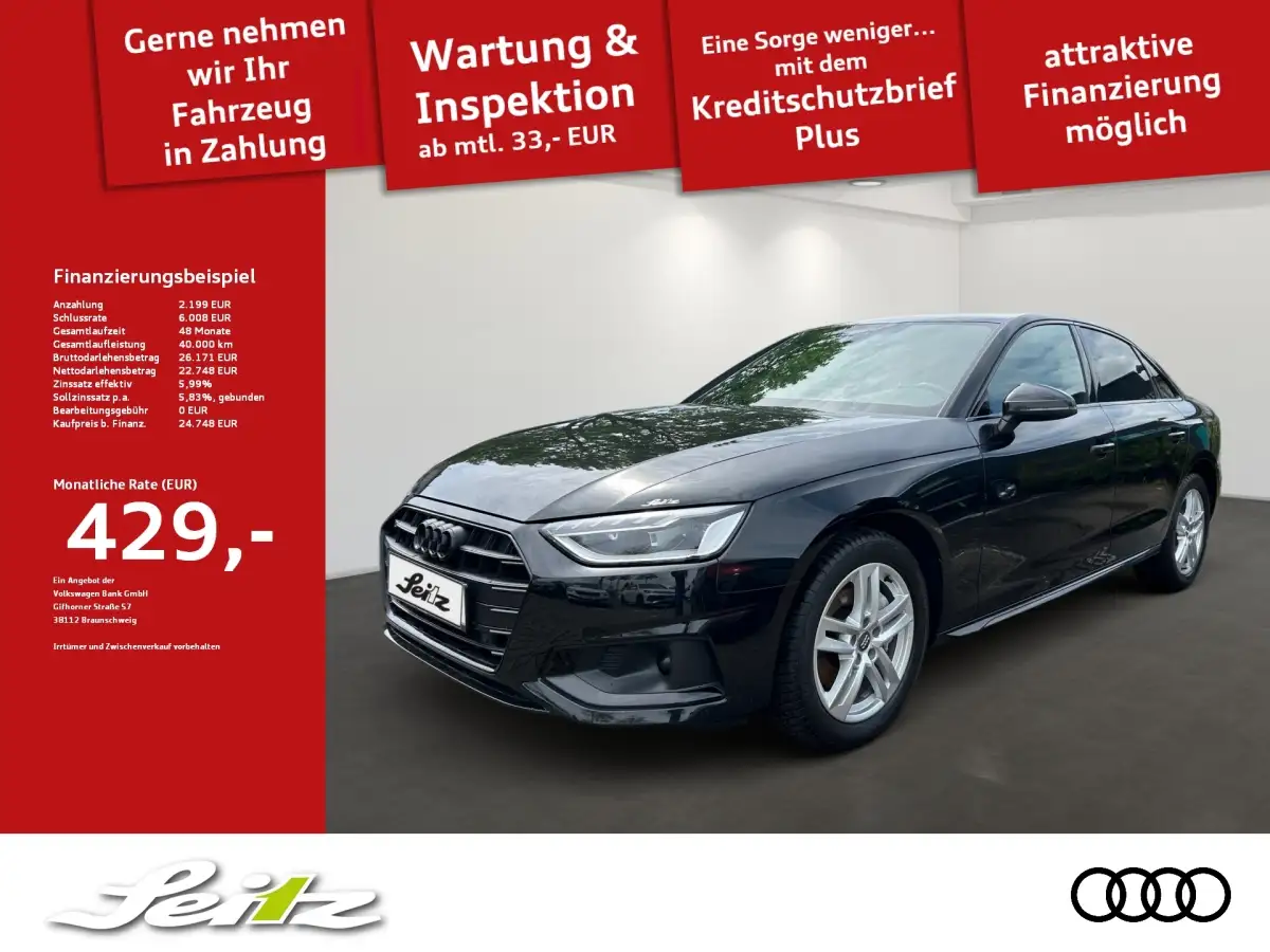 Audi A4, Limousine, Diesel, Automatik, Schwarz