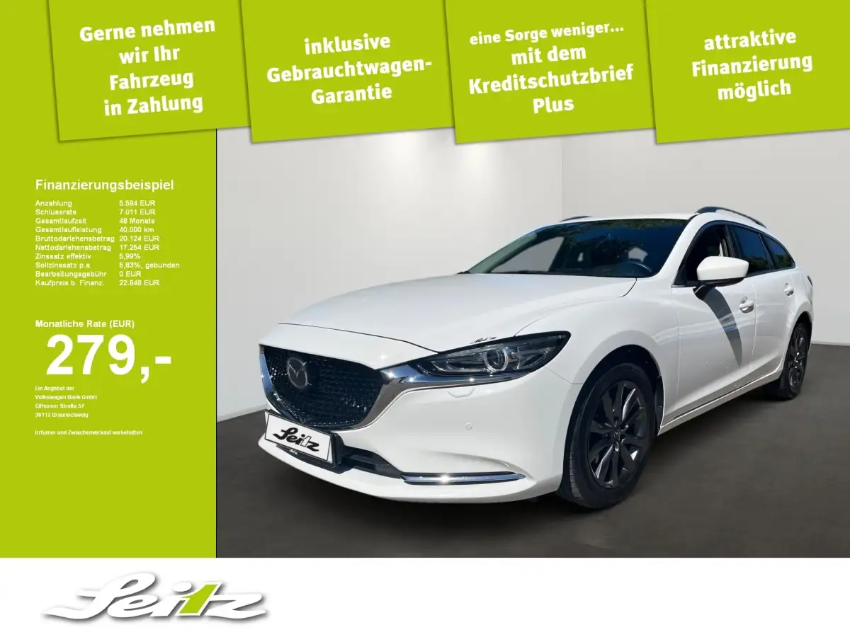 Mazda 6, Kombi, Benzin, Schaltgetriebe, Weiß