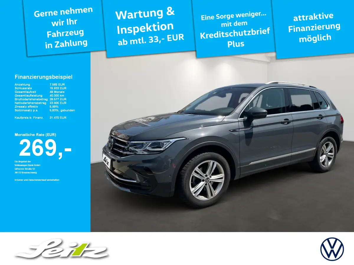 Volkswagen Tiguan, SUV/Geländewagen/Pickup, Diesel, Automatik, Grau
