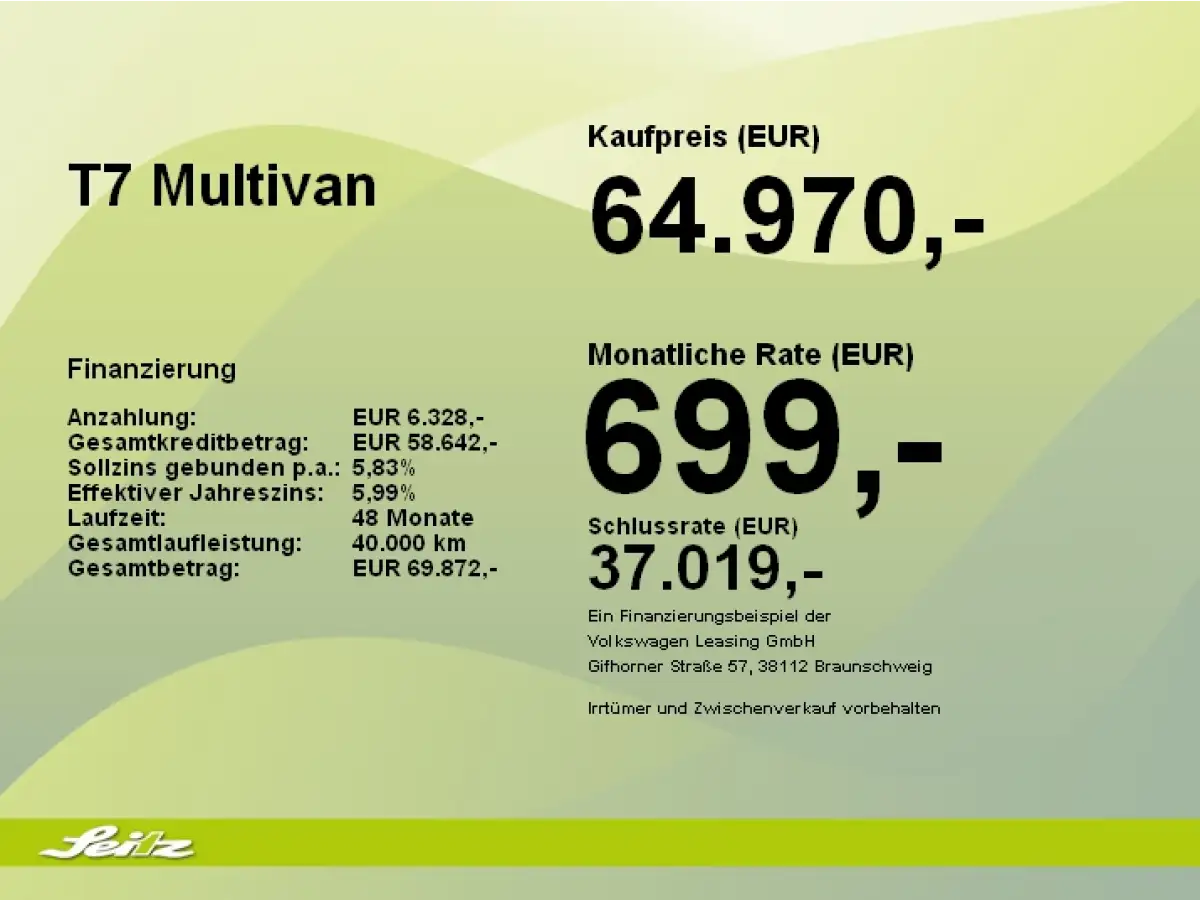 Volkswagen T7 Multivan, Van/Kleinbus, Benzin, Automatik, Rot