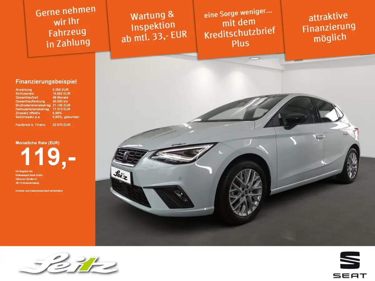 Seat Ibiza, Limousine, Benzin, Automatik, Weiß
