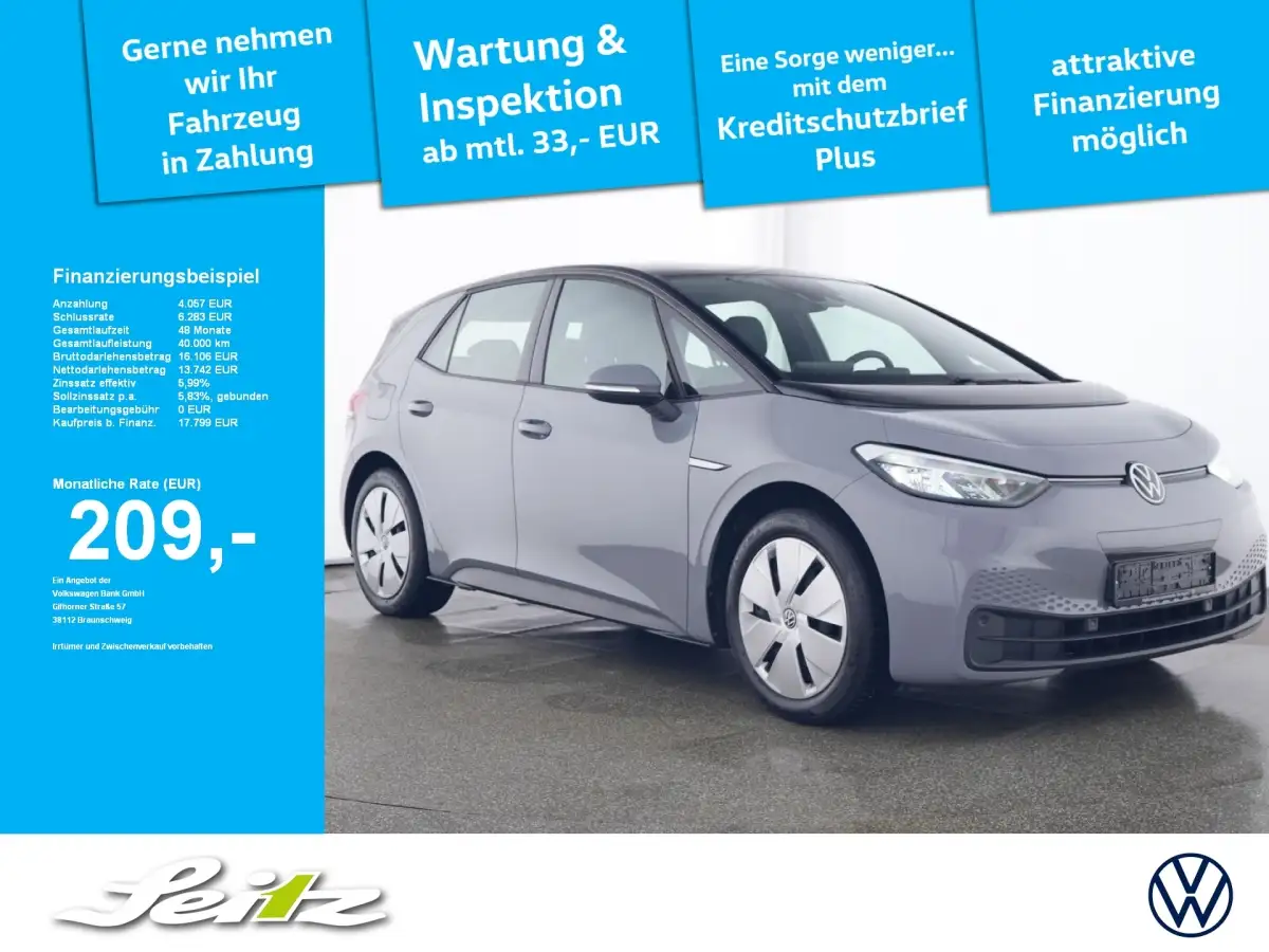 Volkswagen ID.3, Limousine, Elektro, Automatik, Grau