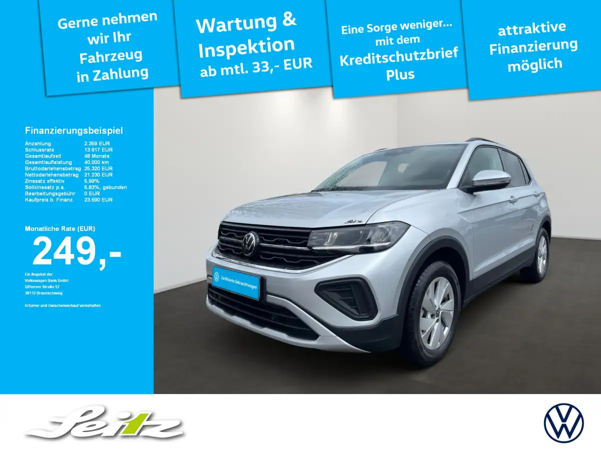 Volkswagen T-Cross, SUV/Geländewagen/Pickup, Benzin, Schaltgetriebe, Silber