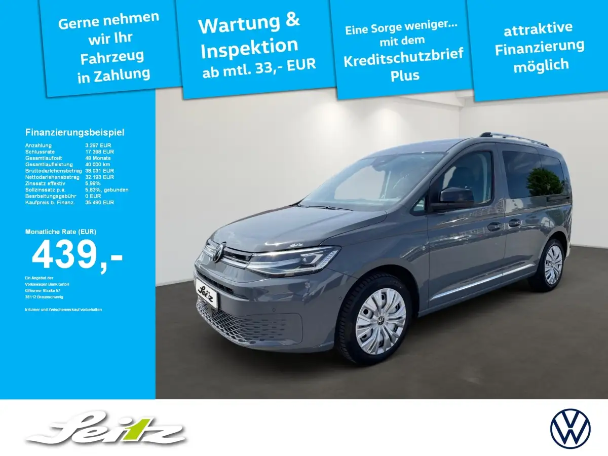Volkswagen Caddy, Van/Kleinbus, Diesel, Automatik, Grau