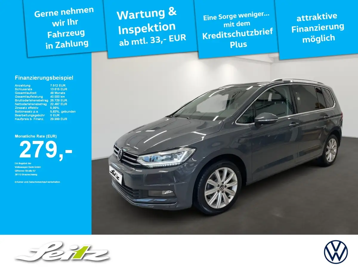Volkswagen Touran, Van/Kleinbus, Diesel, Automatik, Grau