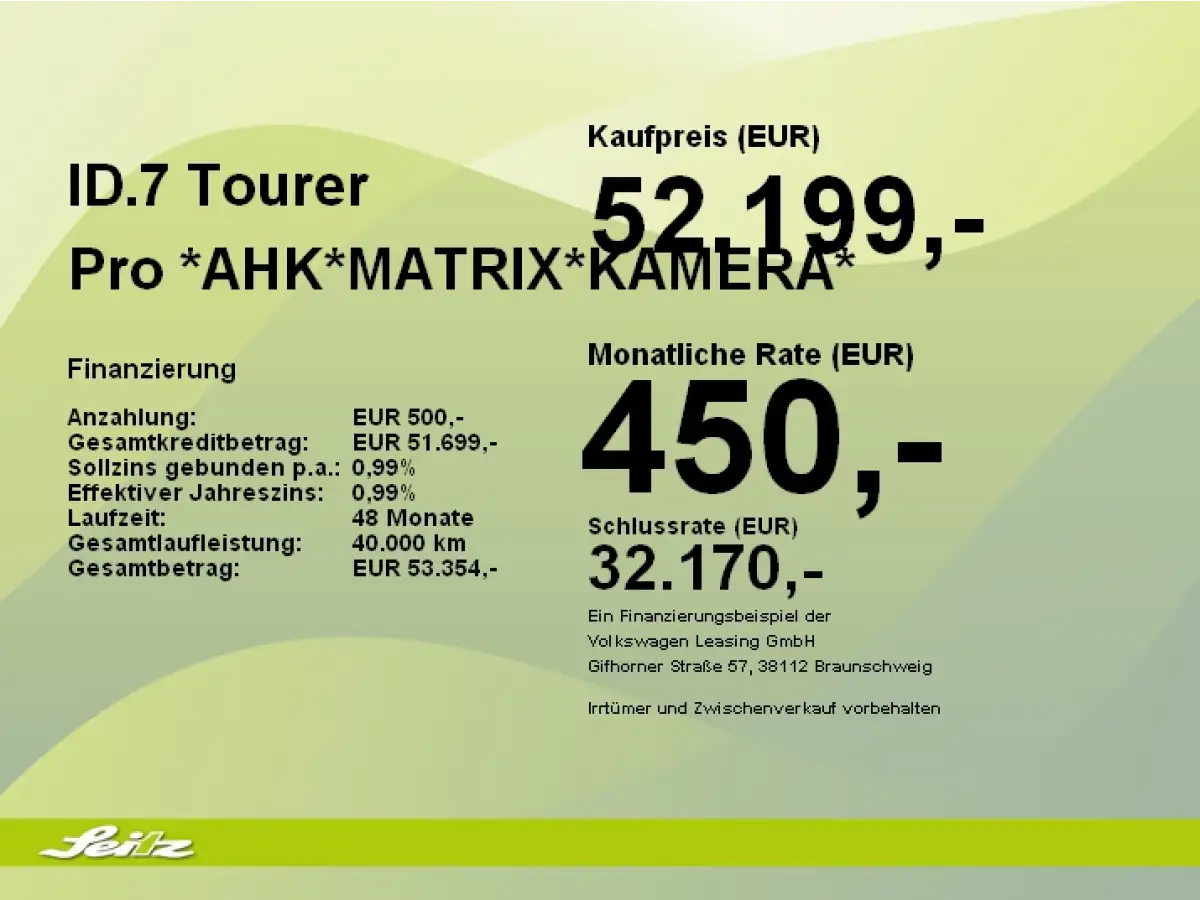 Volkswagen ID.7, Kombi, Elektro, Automatik, Weiß