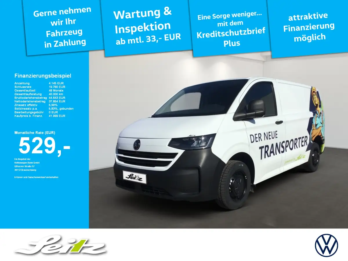 Volkswagen T7 Transporter, Kastenwagen, Diesel, Schaltgetriebe, Blau