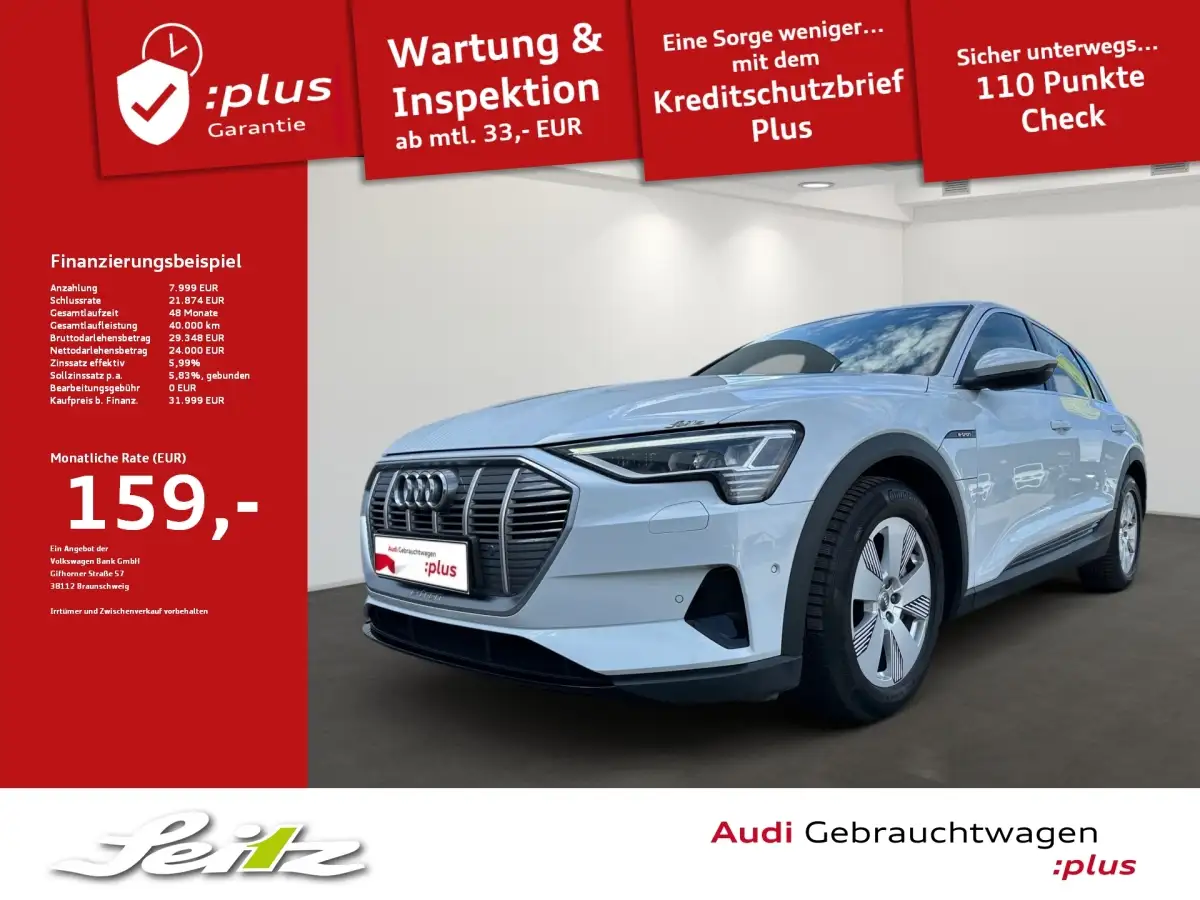 Audi e-tron, SUV/Geländewagen/Pickup, Elektro, Automatik, Weiß