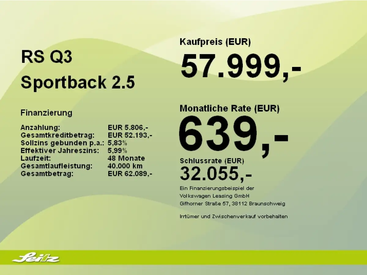 Audi RSQ3, SUV/Geländewagen/Pickup, Benzin, Automatik, Grün