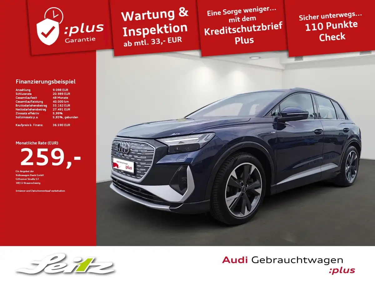 Audi Q4 e-tron, SUV/Geländewagen/Pickup, Elektro, Automatik, Blau