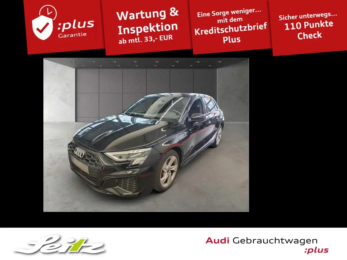 Audi A3, Limousine, Hybrid (Benzin/Elektro), Automatik, Schwarz