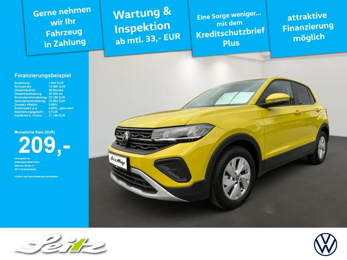 Volkswagen T-Cross, SUV/Geländewagen/Pickup, Benzin, Schaltgetriebe, Gelb