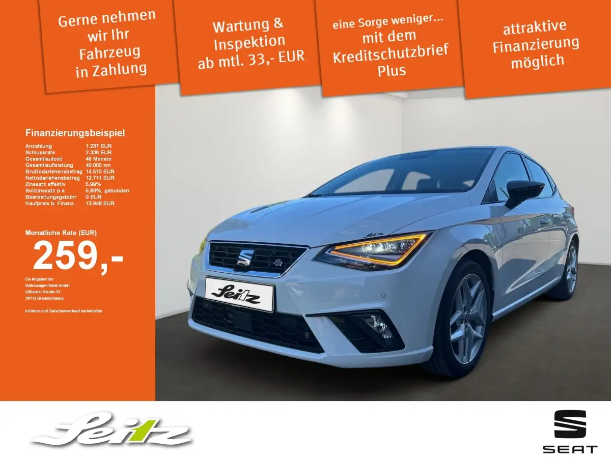 Seat Ibiza, Limousine, Benzin, Automatik, Weiß