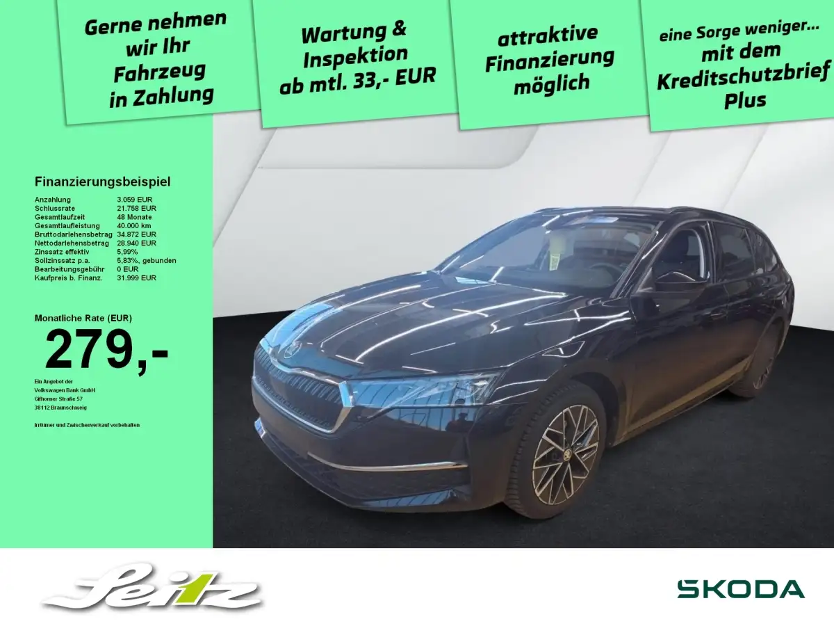Skoda Octavia, Kombi, Diesel, Automatik, Schwarz