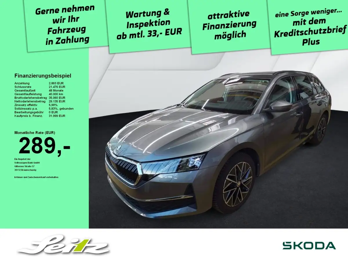 Skoda Octavia, Kombi, Diesel, Automatik, Grau