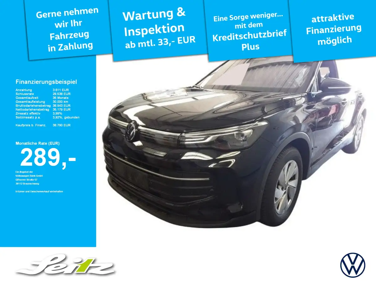 Volkswagen Tiguan, SUV/Geländewagen/Pickup, Diesel, Automatik, Schwarz