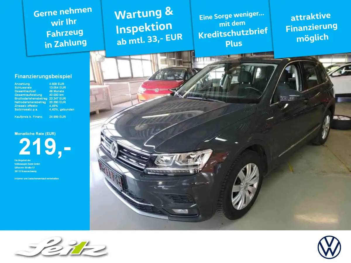 Volkswagen Tiguan, SUV/Geländewagen/Pickup, Benzin, Automatik, Grau