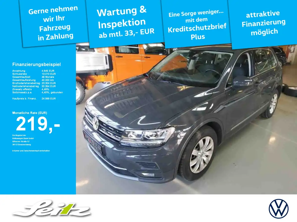 Volkswagen Tiguan, SUV/Geländewagen/Pickup, Benzin, Automatik, Grau
