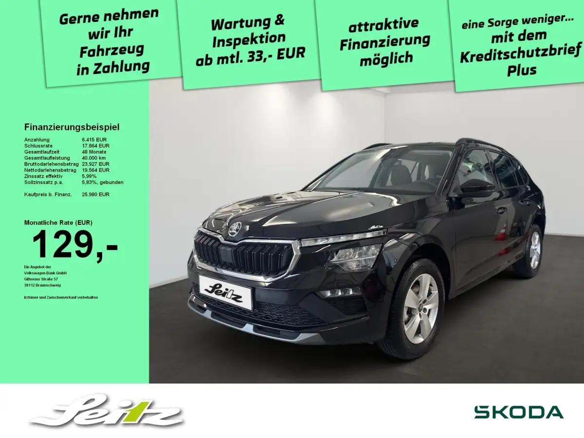 Skoda Kamiq, SUV/Geländewagen/Pickup, Benzin, Automatik, Schwarz