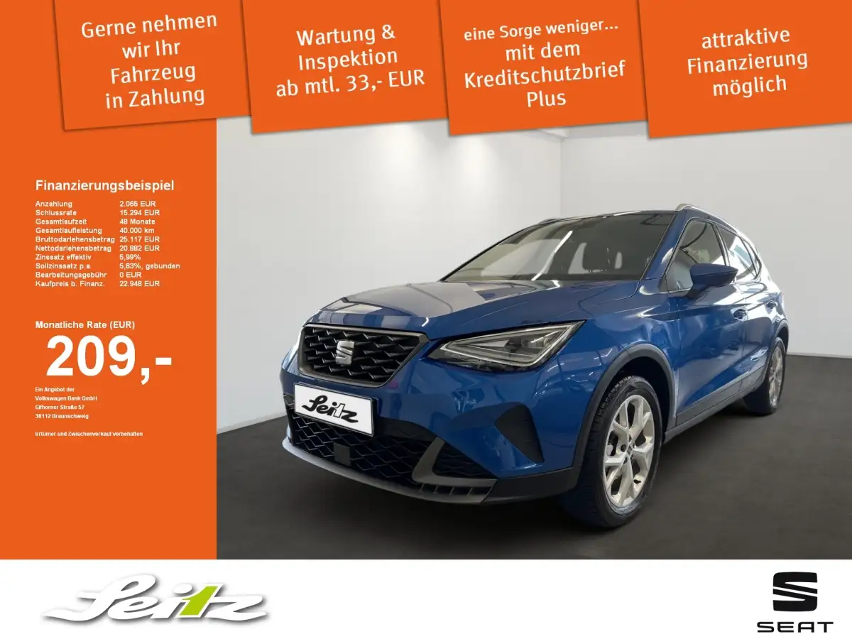 Seat Arona, SUV/Geländewagen/Pickup, Benzin, Automatik, Blau