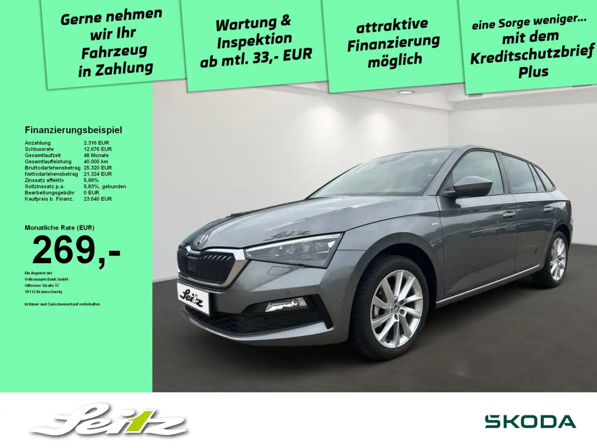 Skoda Scala, Limousine, Benzin, Schaltgetriebe, Grau