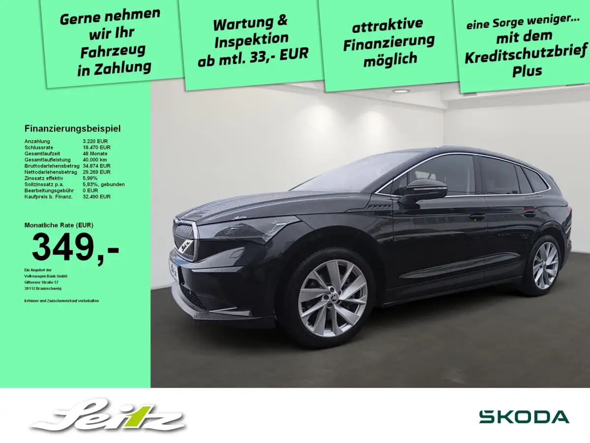 Skoda Enyaq, SUV/Geländewagen/Pickup, Elektro, Automatik, Schwarz