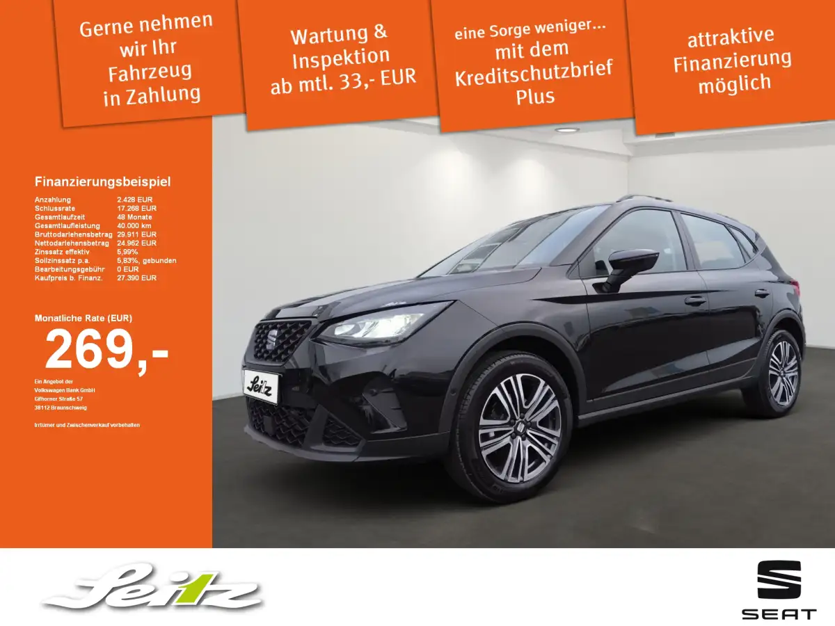 Seat Arona, SUV/Geländewagen/Pickup, Benzin, Automatik, Schwarz
