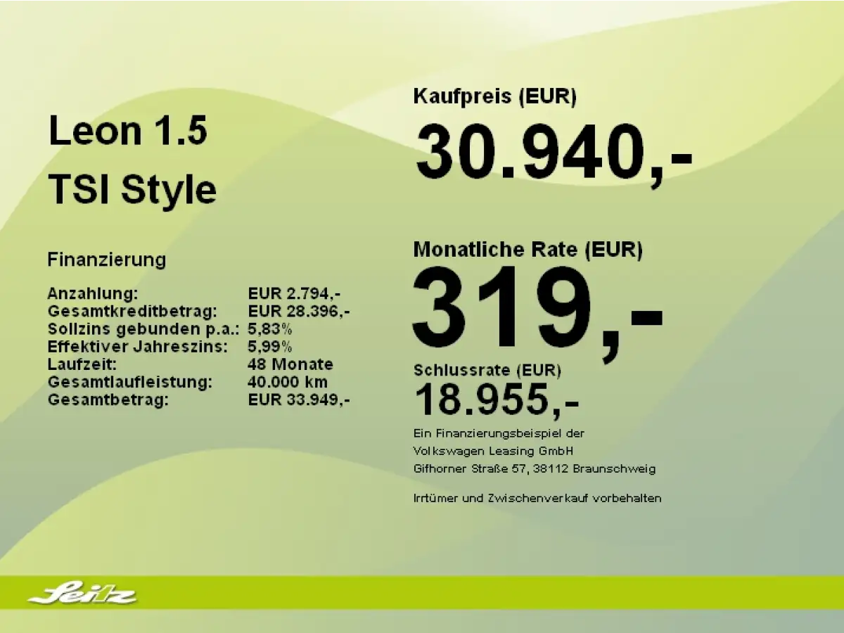 Seat Leon, Limousine, Benzin, Schaltgetriebe, Grau