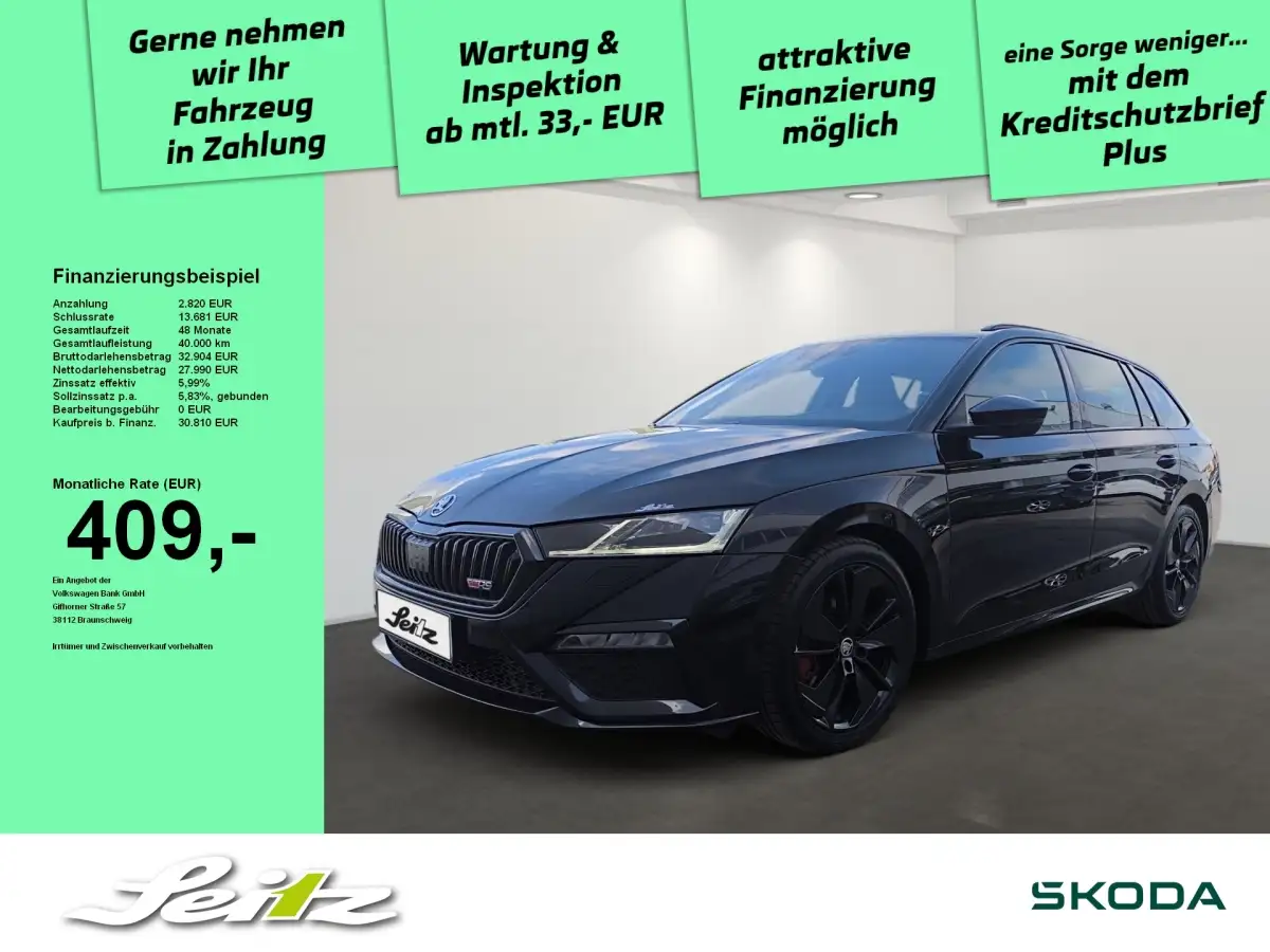 Skoda Octavia, Kombi, Diesel, Automatik, Schwarz