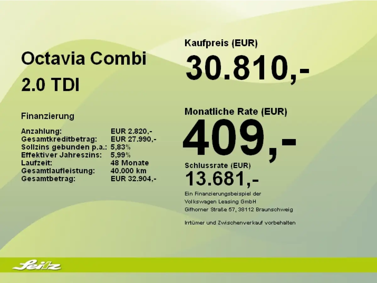 Skoda Octavia, Kombi, Diesel, Automatik, Schwarz