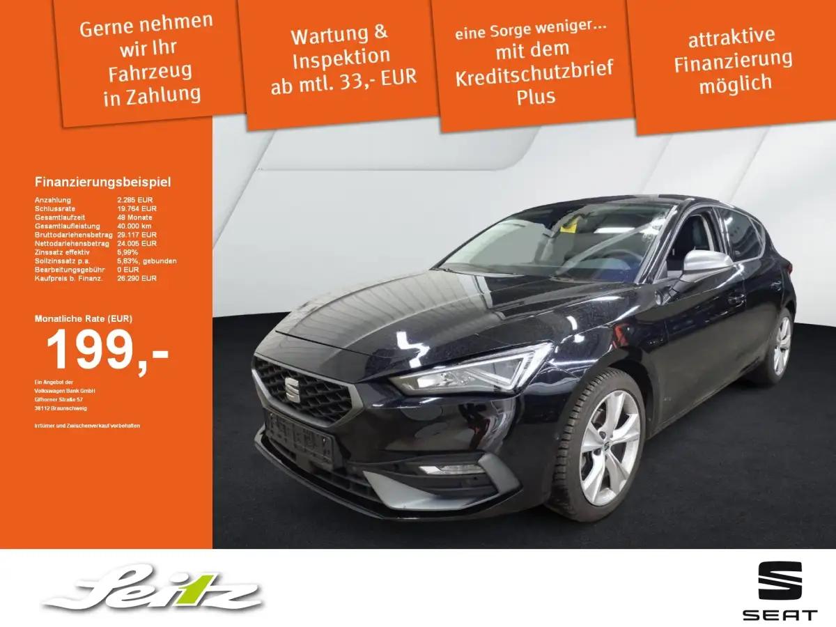 Seat Leon, Limousine, Diesel, Automatik, Schwarz