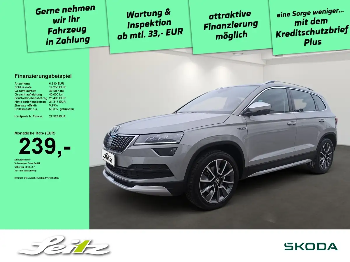 Skoda Karoq, SUV/Geländewagen/Pickup, Diesel, Automatik, Grau