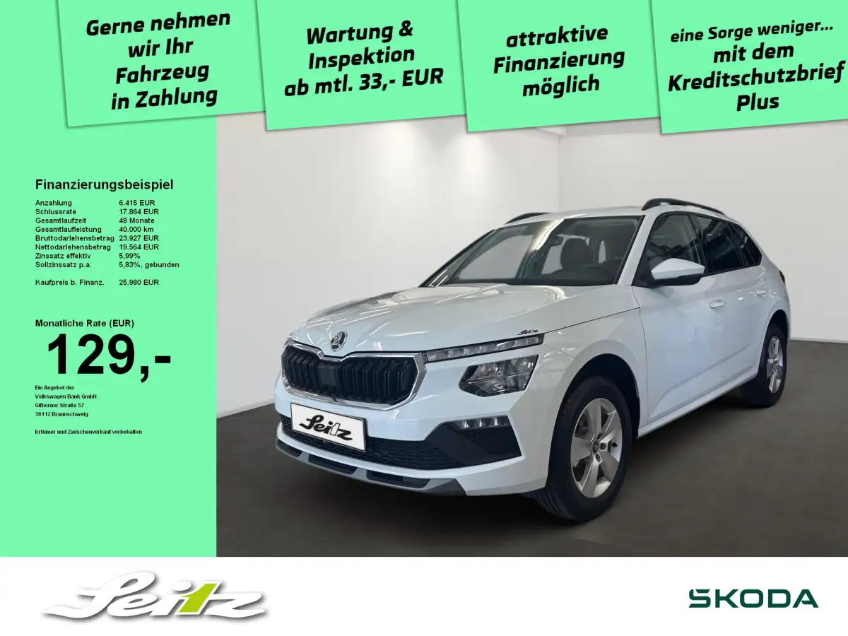 Skoda Kamiq, SUV/Geländewagen/Pickup, Benzin, Automatik, Weiß