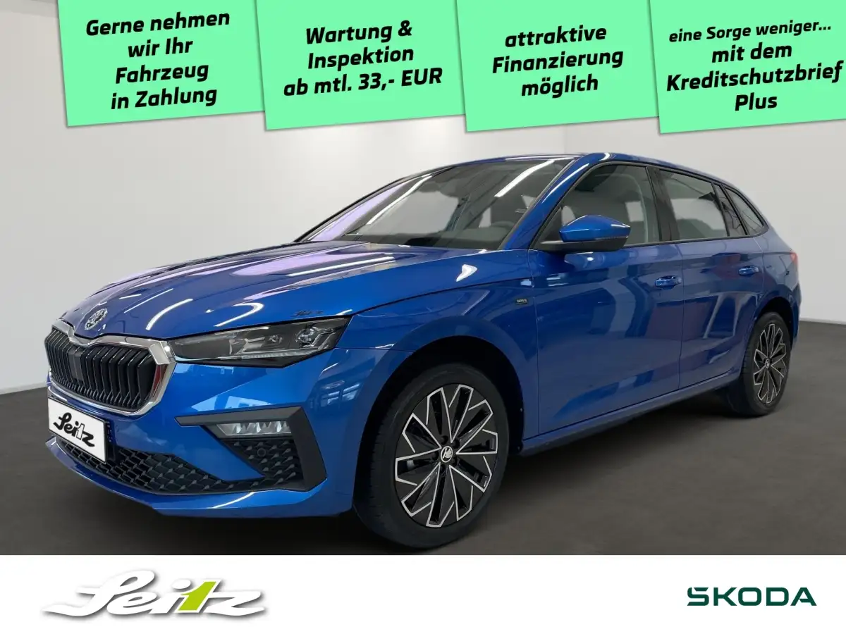 Skoda Scala, Limousine, Benzin, Schaltgetriebe, Blau