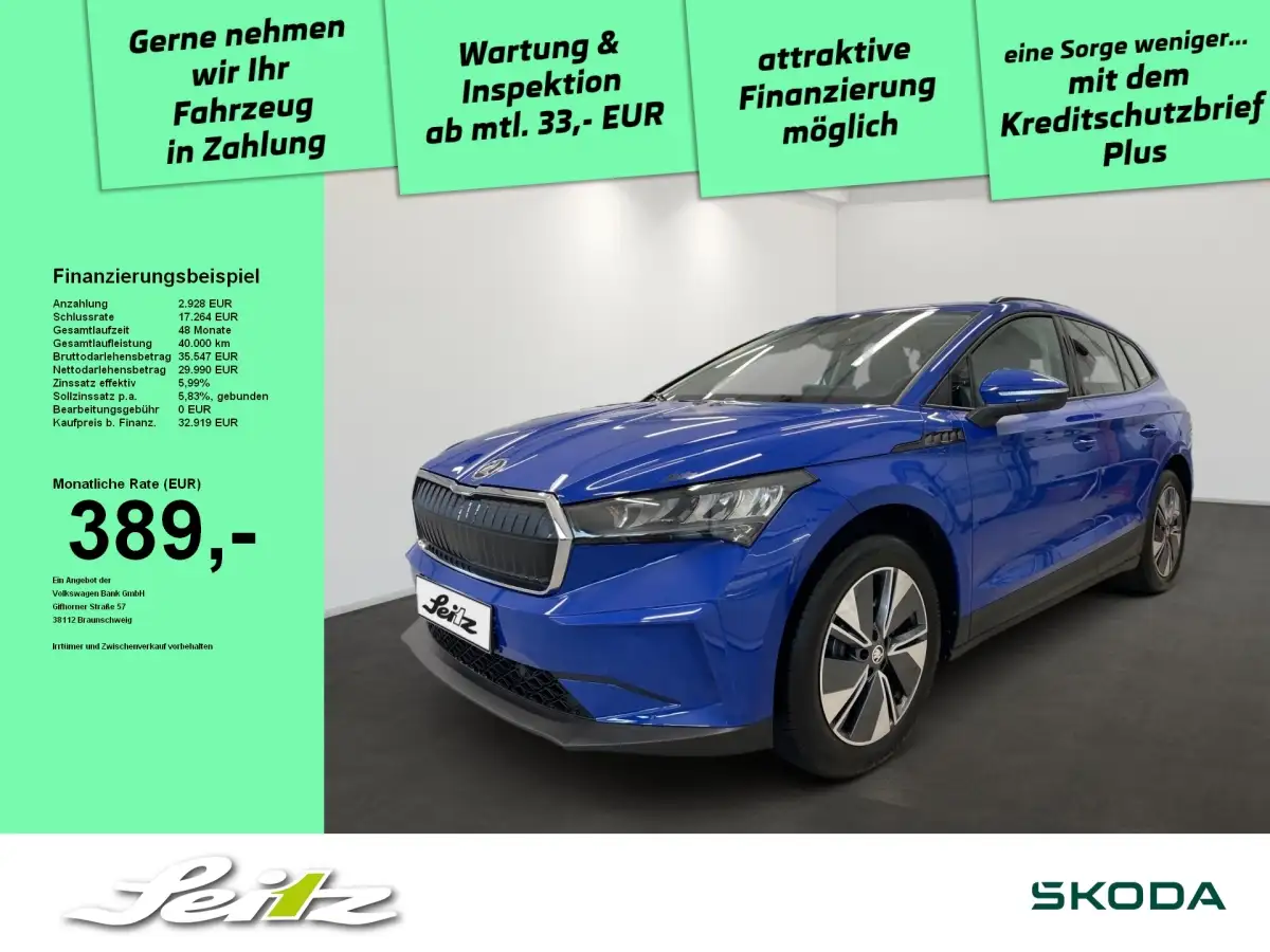 Skoda Enyaq, SUV/Geländewagen/Pickup, Elektro, Automatik, Blau