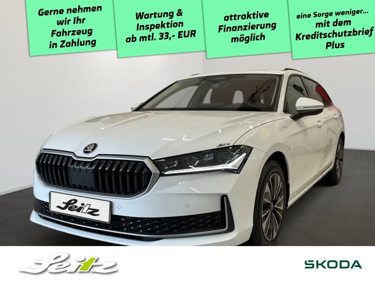 Skoda Superb, Kombi, Hybrid (Benzin/Elektro), Automatik, Weiß