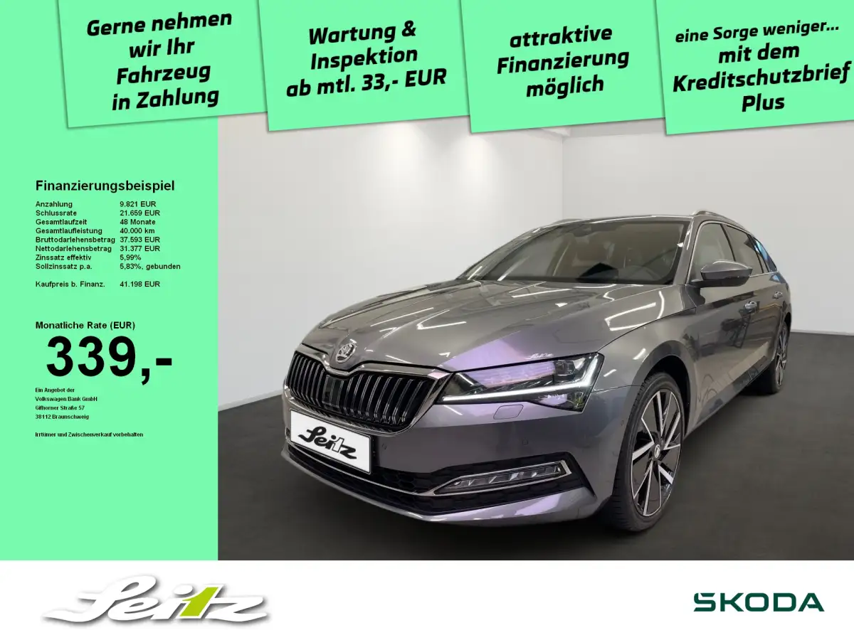 Skoda Superb, Kombi, Diesel, Automatik, Grau
