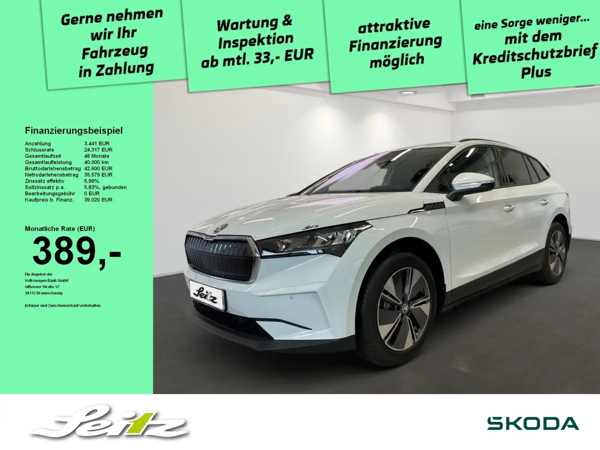 Skoda Enyaq, SUV/Geländewagen/Pickup, Elektro, Automatik, Weiß