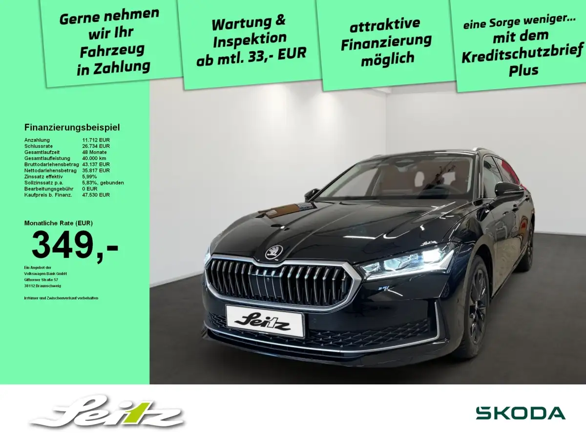 Skoda Superb, Kombi, Diesel, Automatik, Schwarz