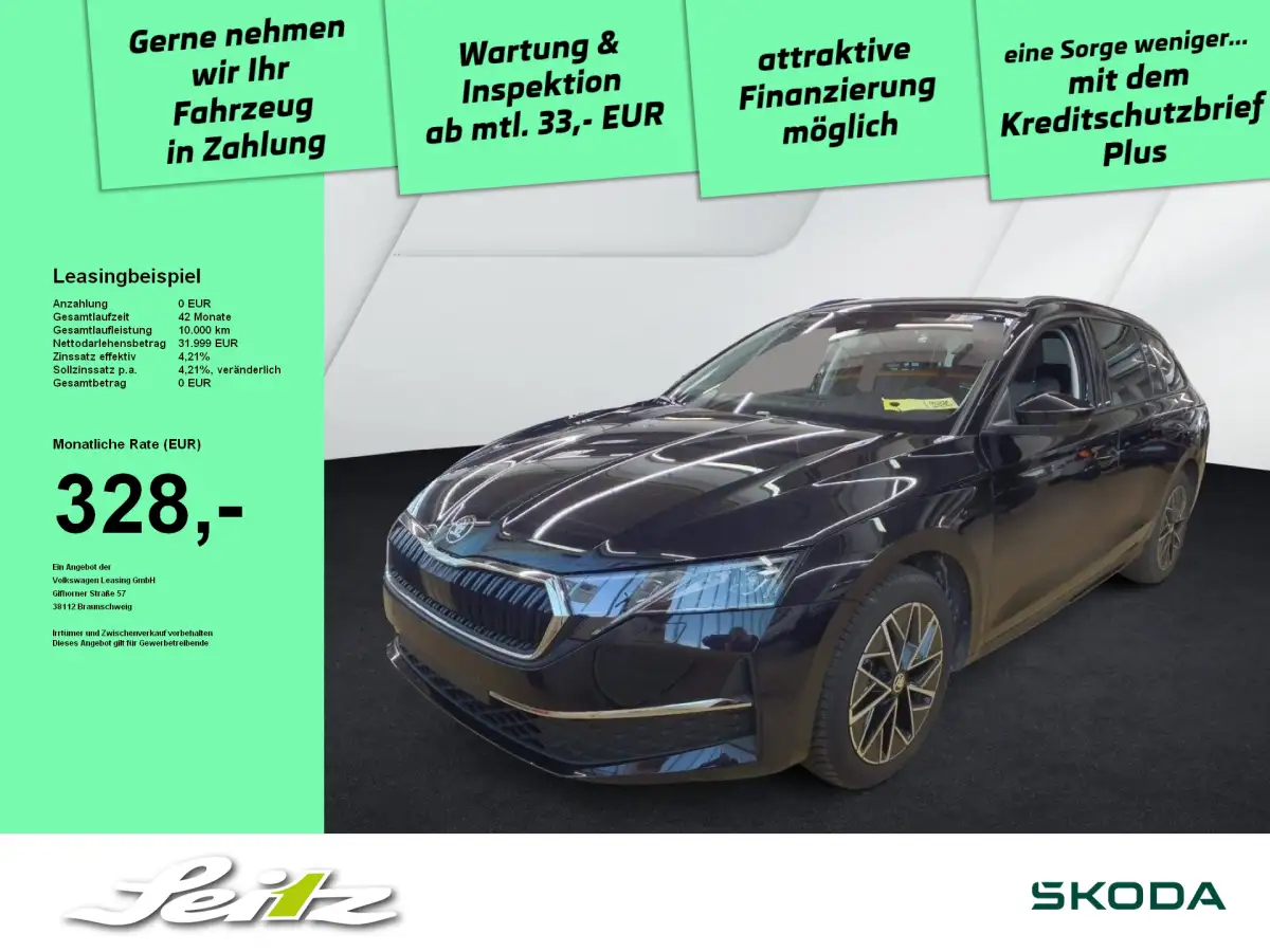 Skoda Octavia, Kombi, Diesel, Automatik, Schwarz