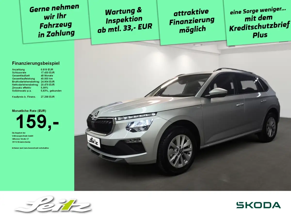 Skoda Kamiq, SUV/Geländewagen/Pickup, Benzin, Automatik, Silber