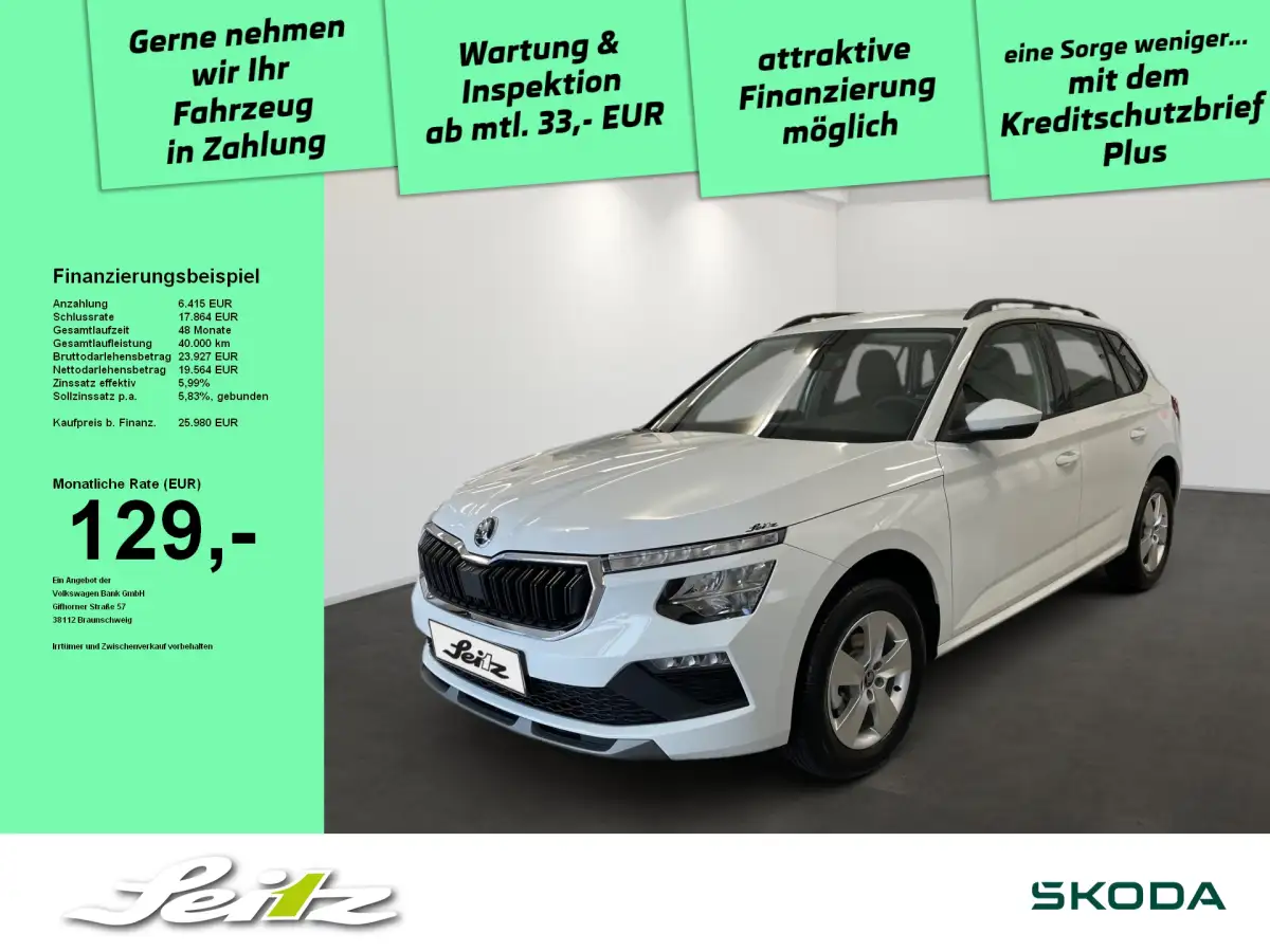 Skoda Kamiq, SUV/Geländewagen/Pickup, Benzin, Automatik, Weiß