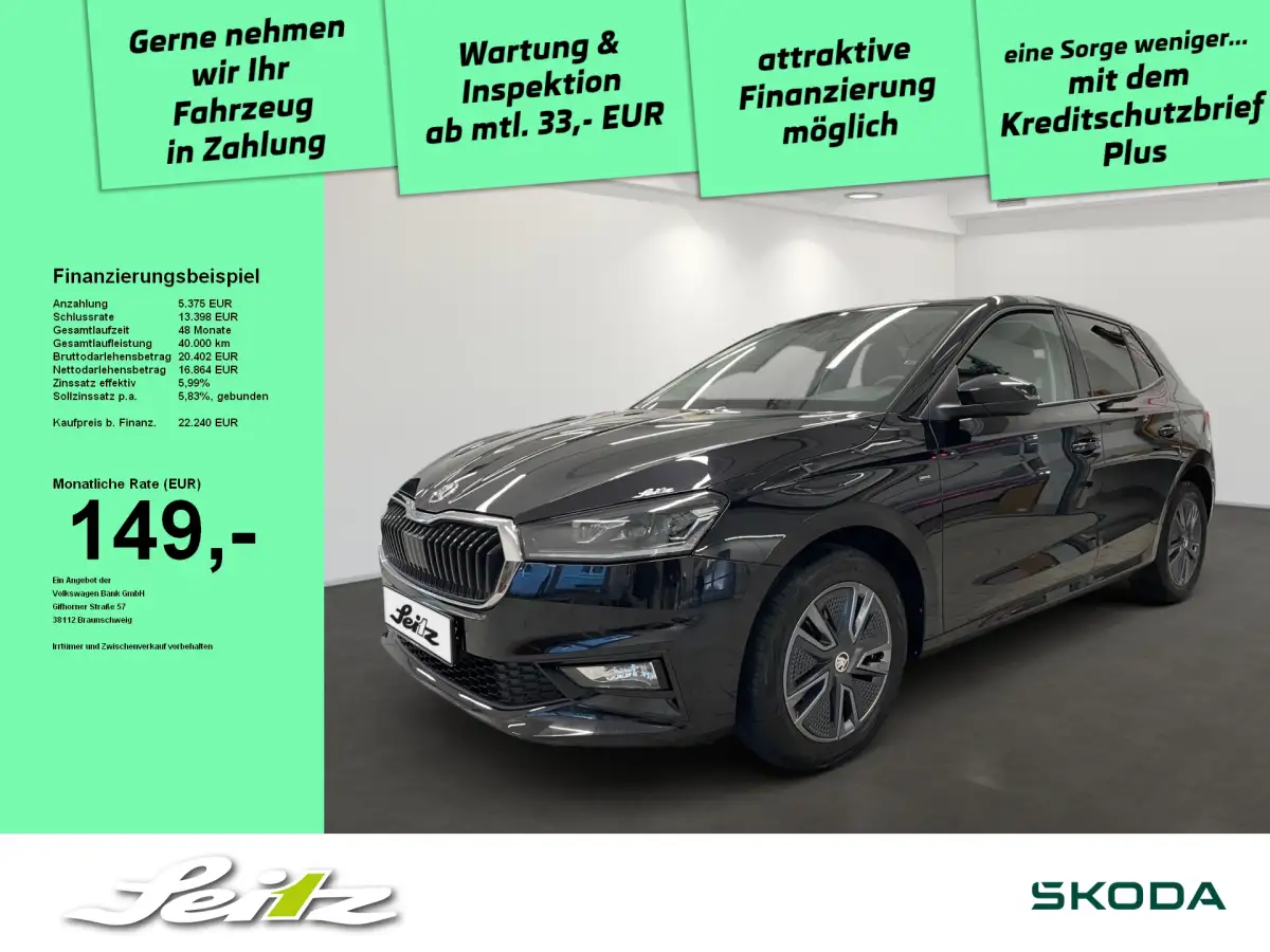 Skoda Fabia, Limousine, Benzin, Automatik, Schwarz