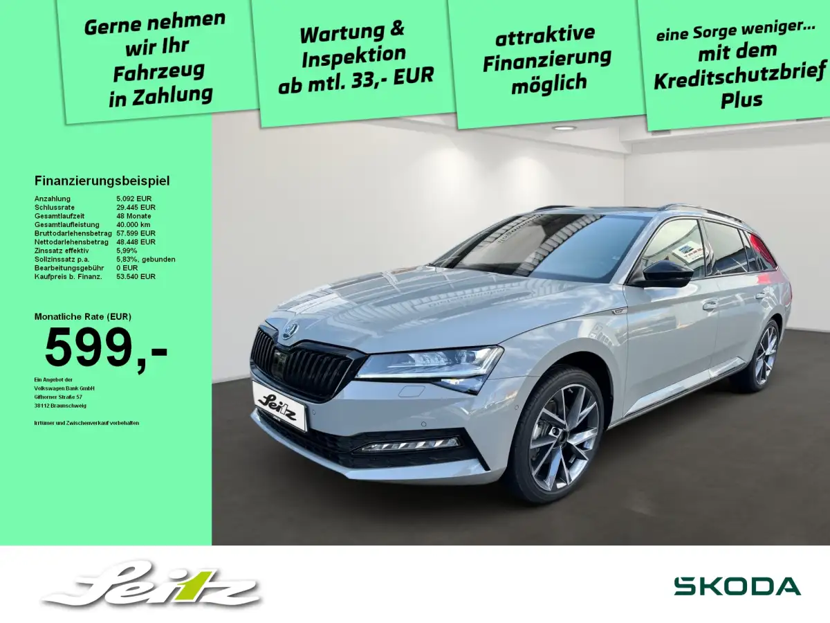 Skoda Superb, Kombi, Diesel, Automatik, Grau