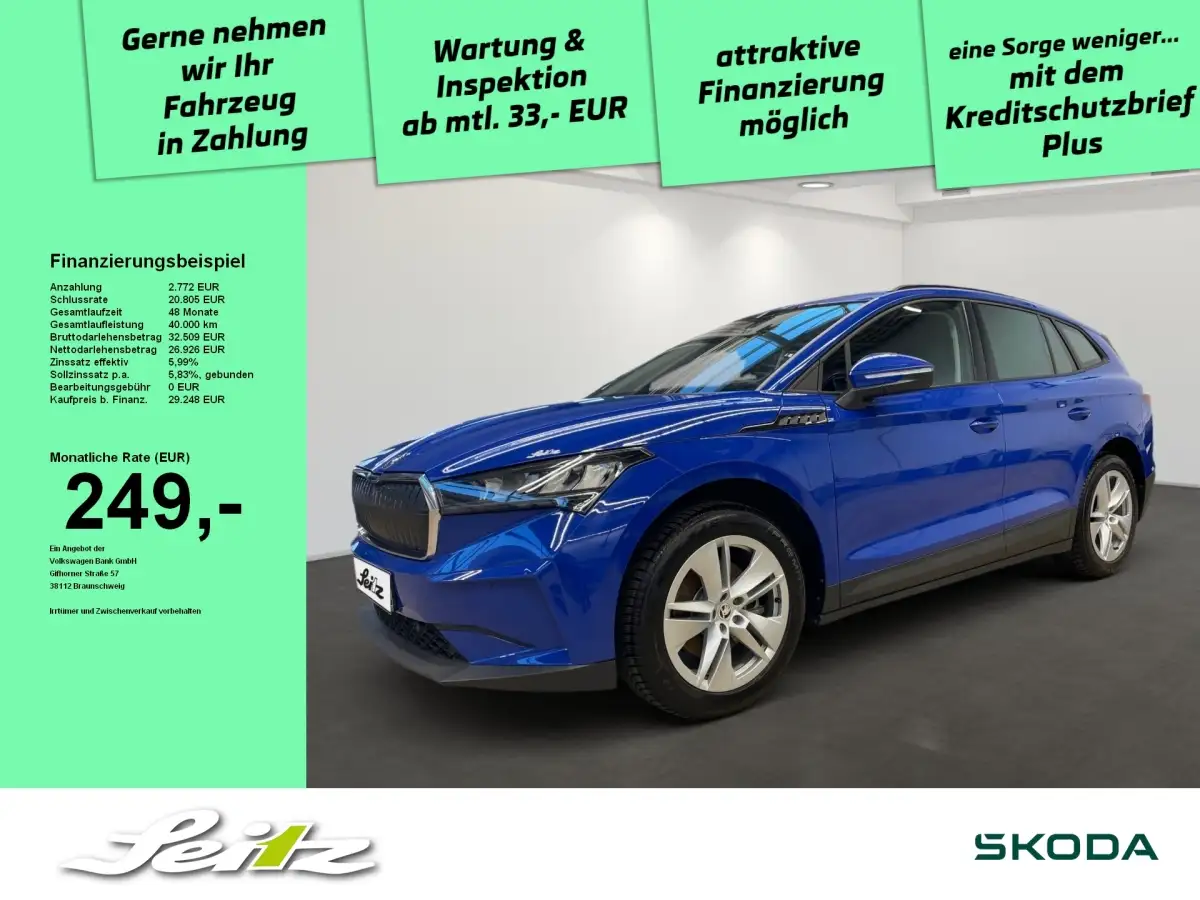 Skoda Enyaq, SUV/Geländewagen/Pickup, Elektro, Automatik, Blau