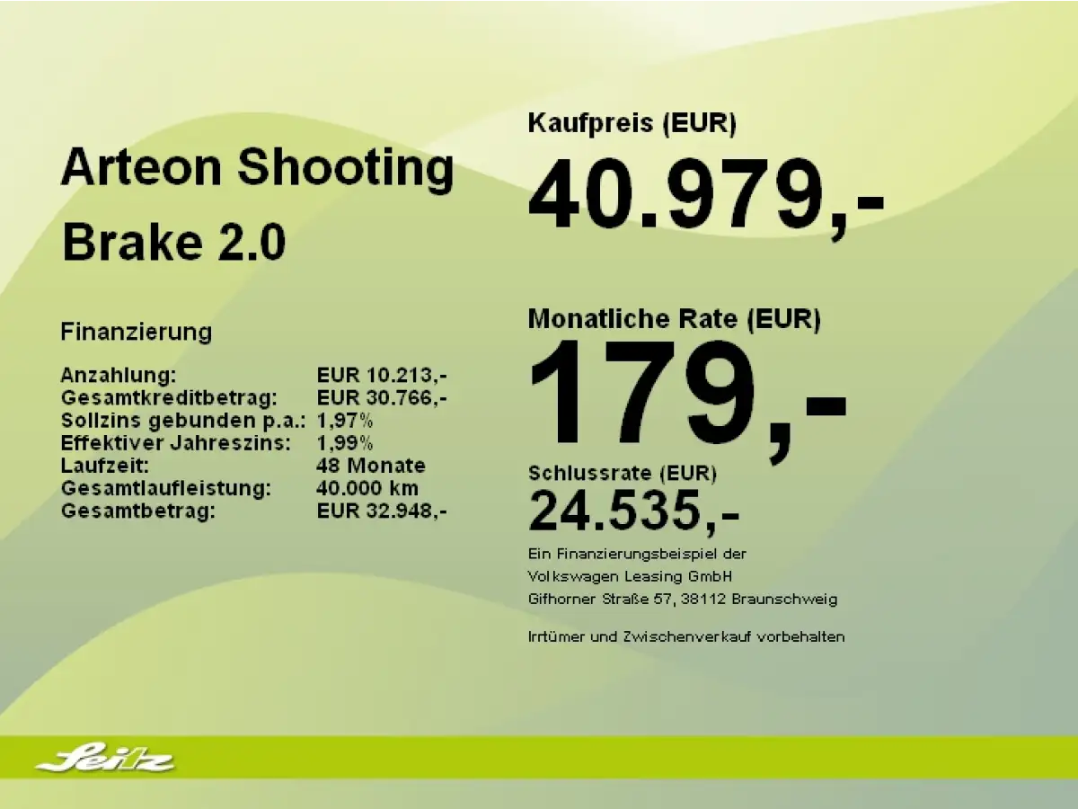 Volkswagen Arteon, Kombi, Diesel, Automatik, Schwarz