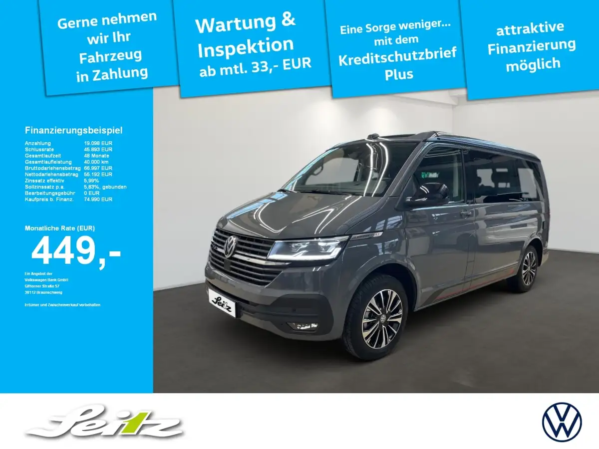 Volkswagen T6 California, Van/Kleinbus, Diesel, Automatik, Grau