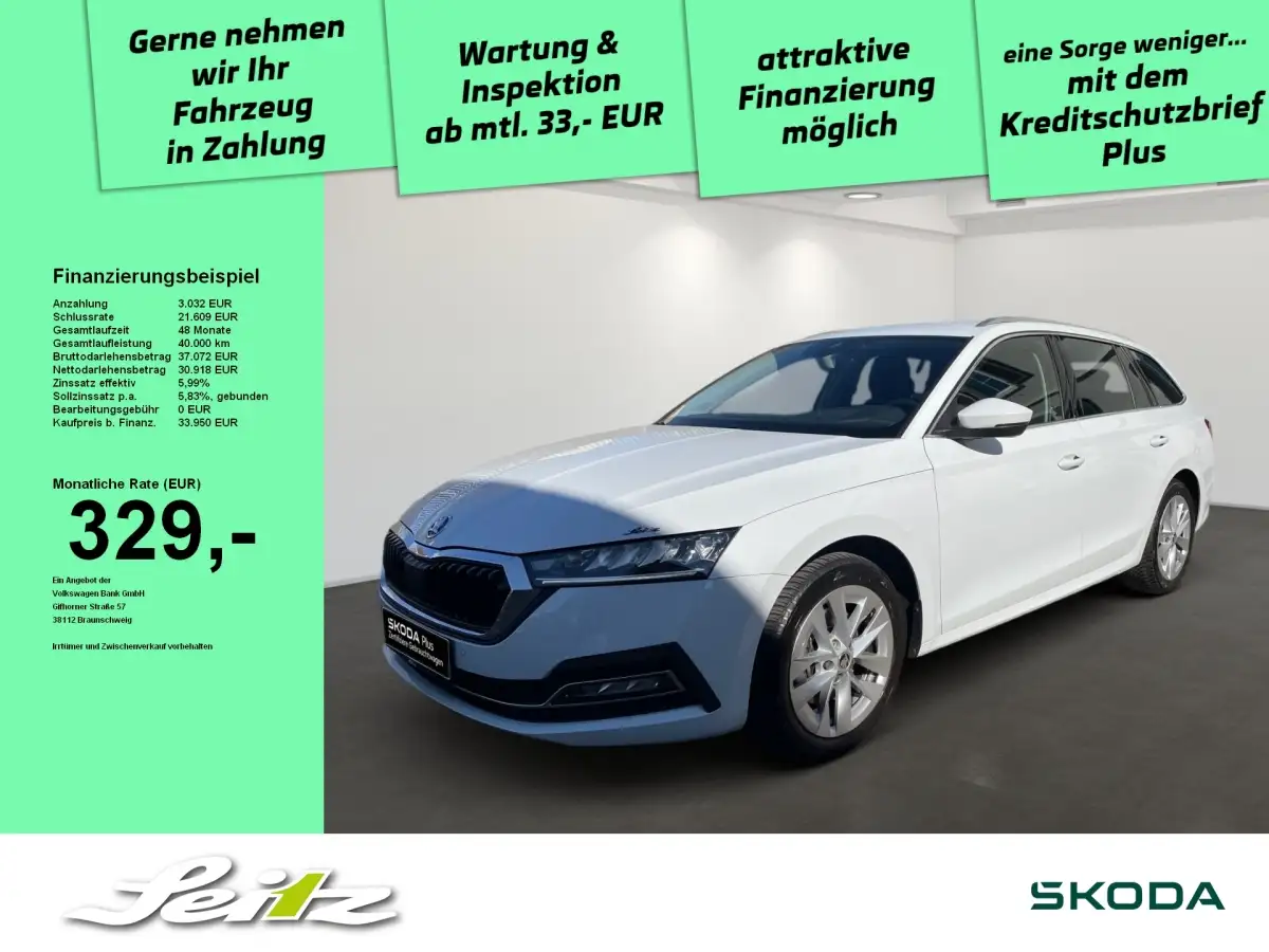 Skoda Octavia, Kombi, Benzin, Automatik, Weiß