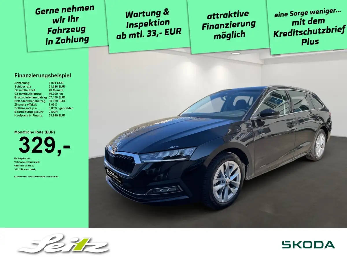 Skoda Octavia, Kombi, Benzin, Automatik, Schwarz